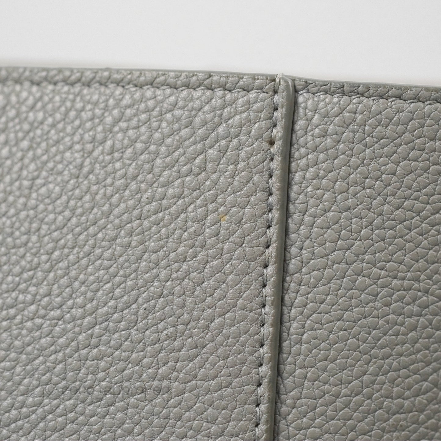 Celine Sangle Bucket Bag Grained Calfskin Grey