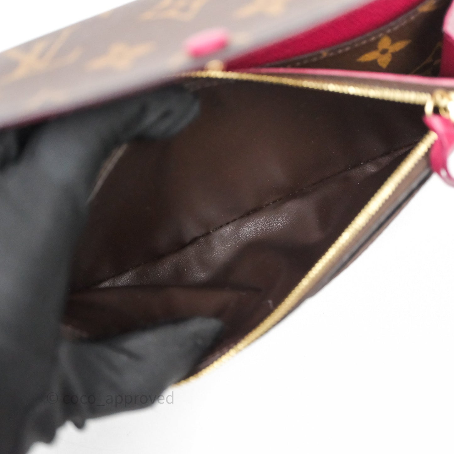 Louis Vuitton Emilie Wallet Monogram Canvas Fuchsia Pink