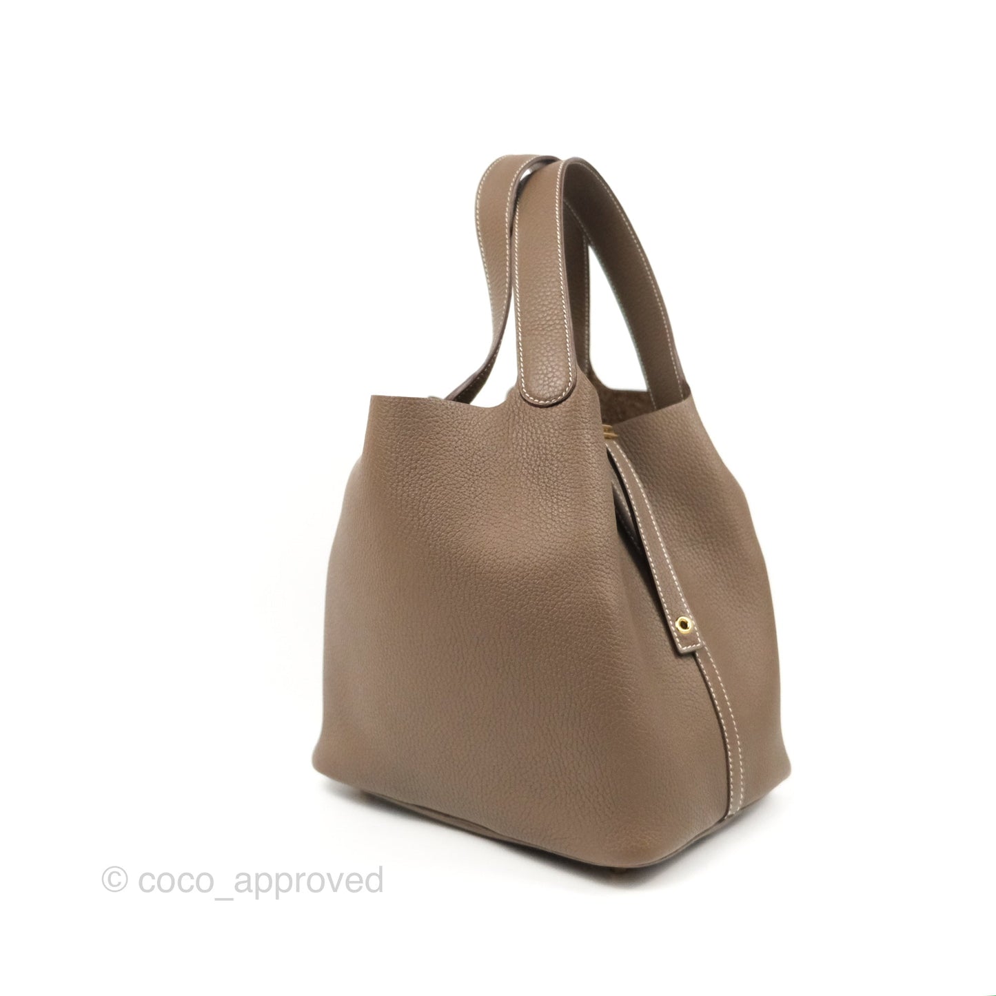 Hermès Picotin 22 Etoupe Clemence Gold Hardware