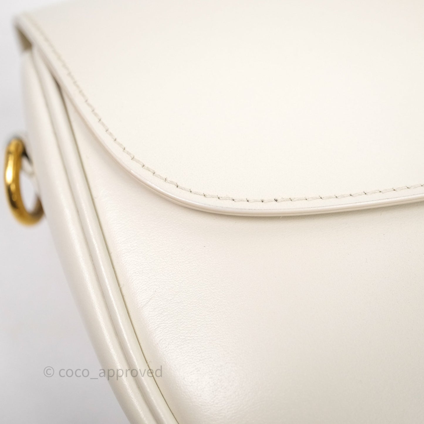 Dior Medium Bobby Bag Off White Calfskin Gold Hardware