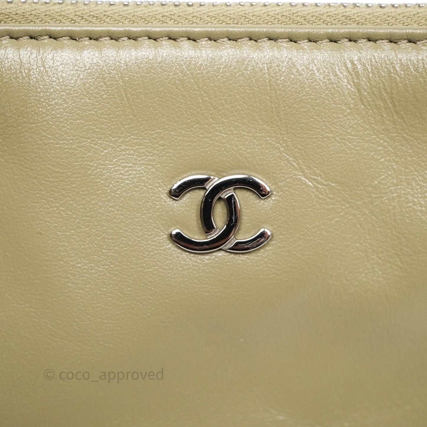 Chanel 22 Small Sage Green Shiny Calfskin Silver Hardware