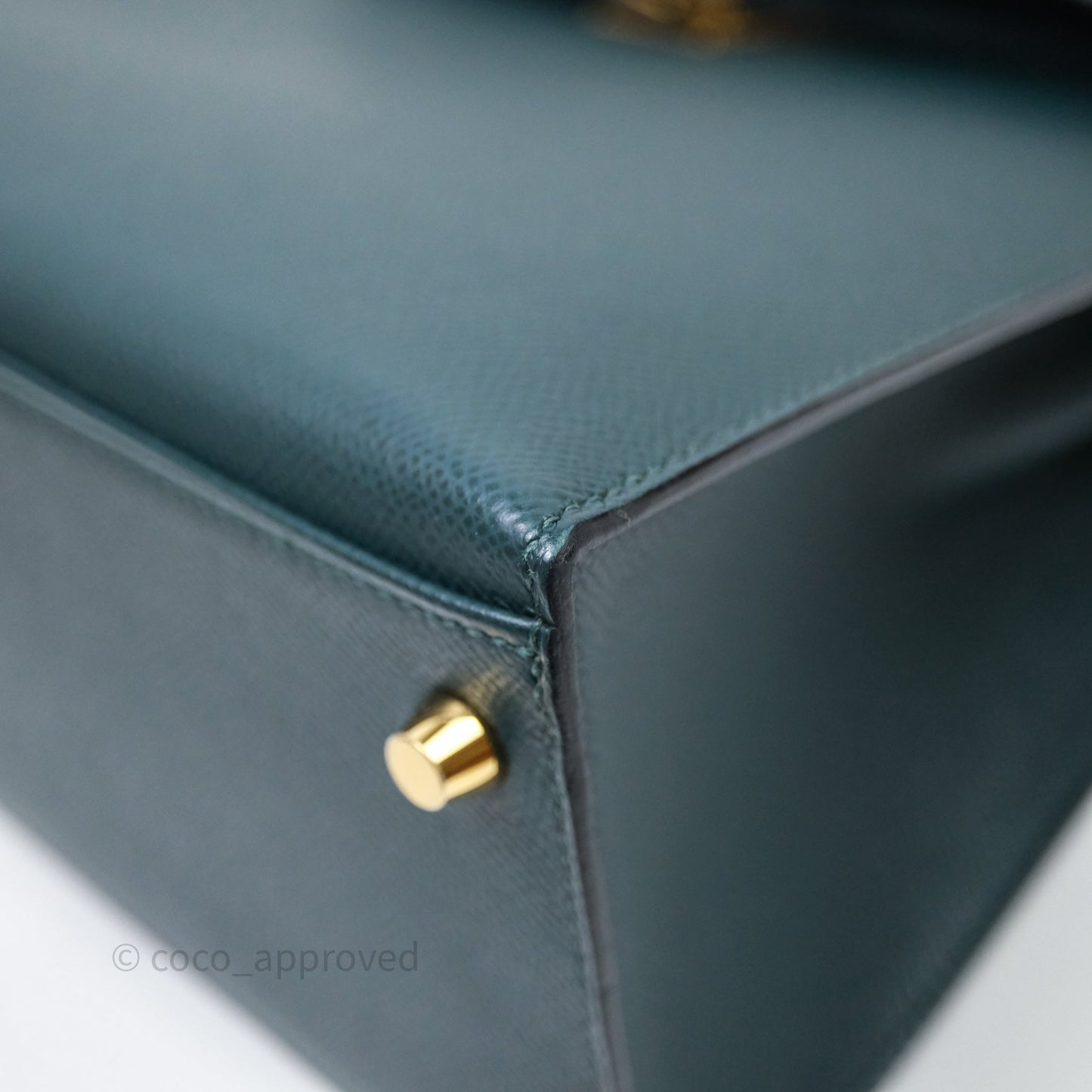 Hermès Kelly 28 6O Vert Cyprès Epsom Gold Hardware