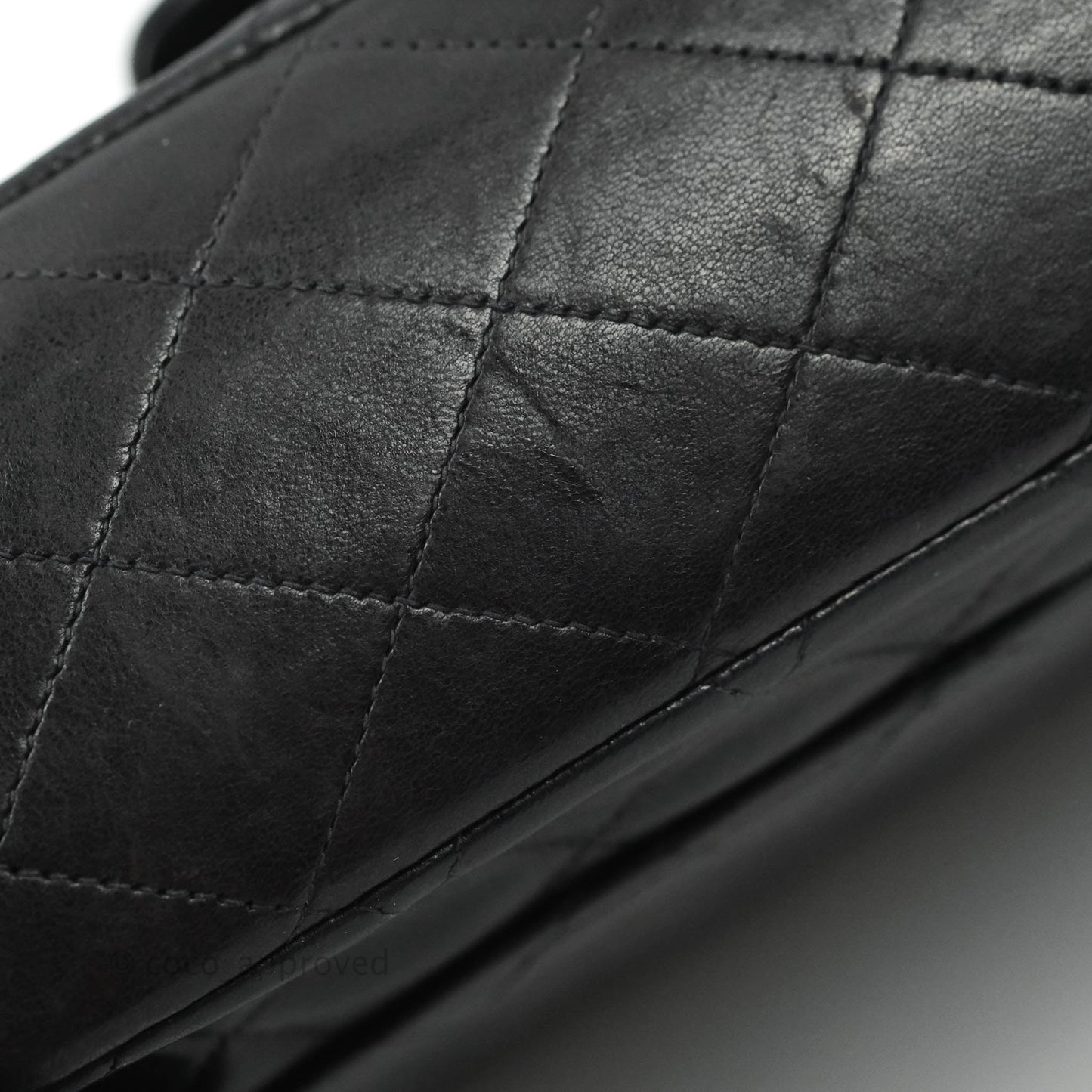 Chanel Vintage Classic Quilted Lambskin Flap Bag Black 24K Gold Hardware