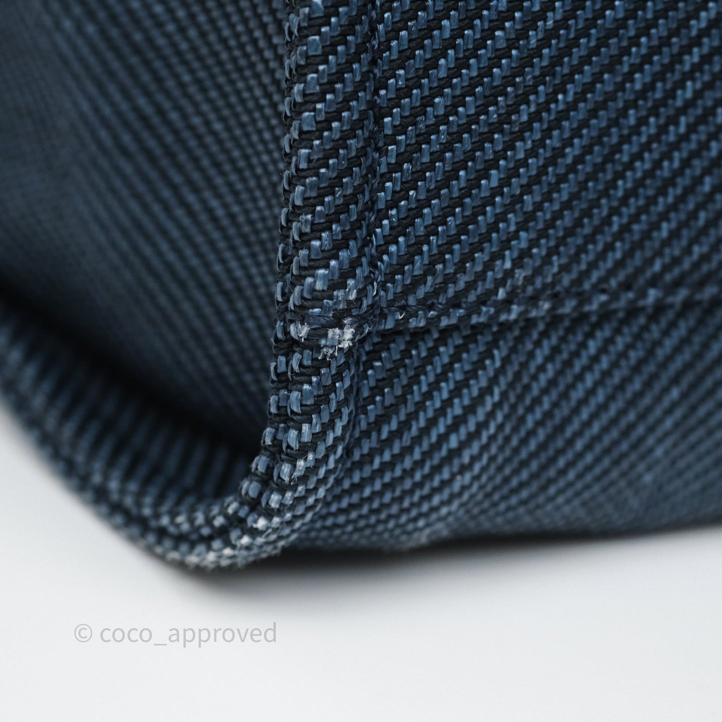 Chanel Medium Deauville Tote Navy Raffia Gold Hardware