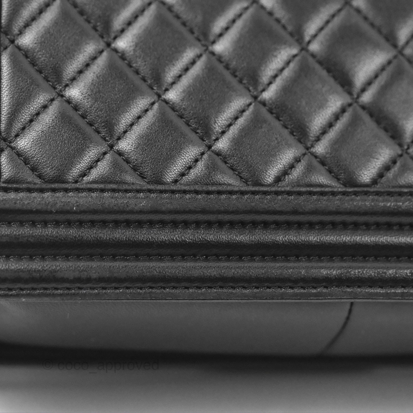 Chanel Quilted Medium Boy Black Calfskin Ruthenium Hardware