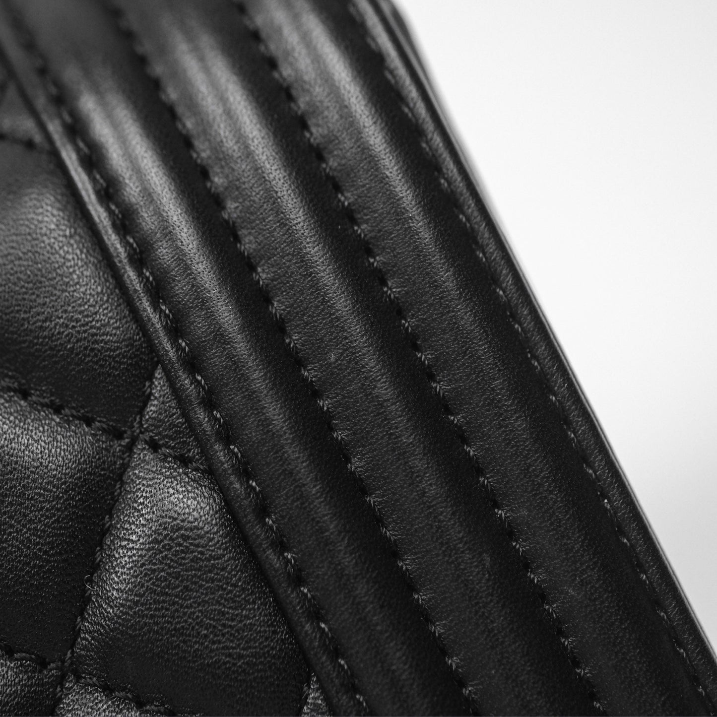 Chanel Small Boy Black Lambskin Aged Gold Hardware