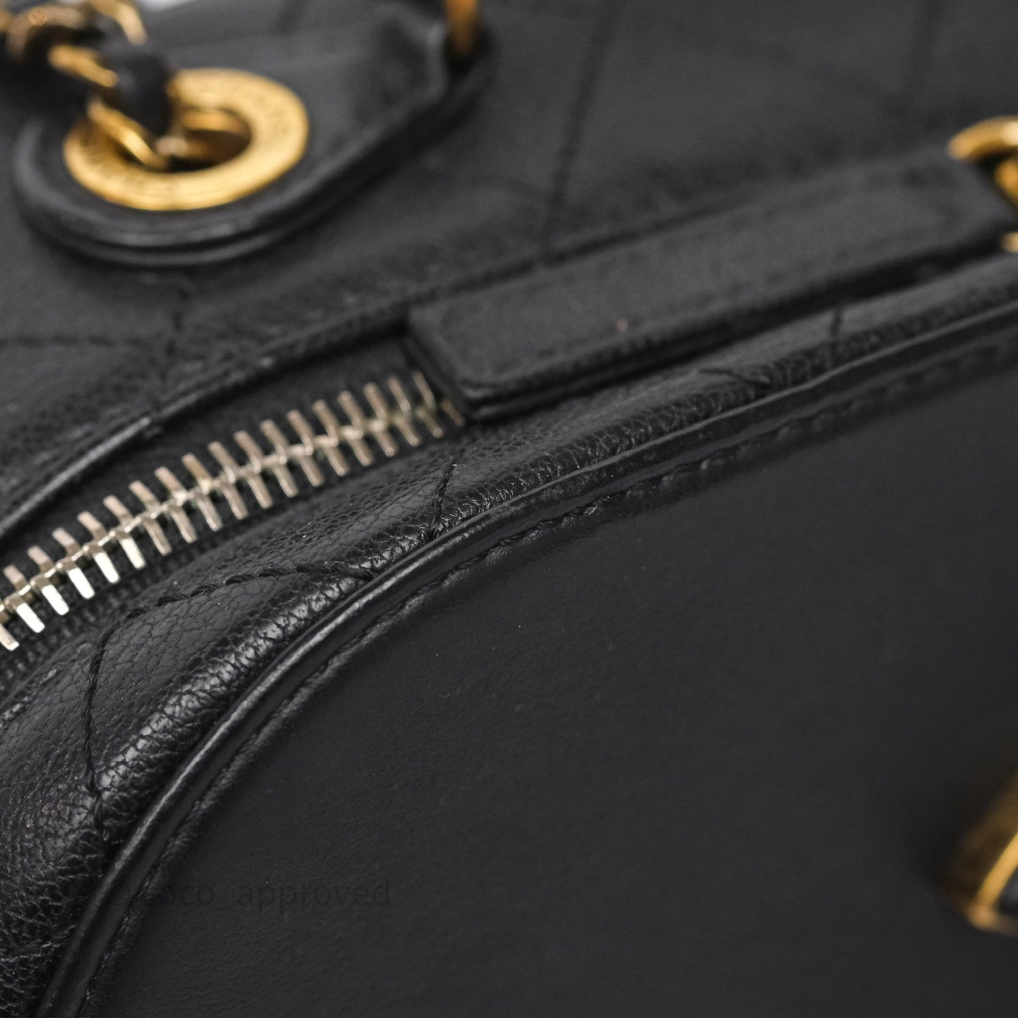 Chanel Coco Curve Vanity Black Calfskin & Goatskin Antique Gold Hardware