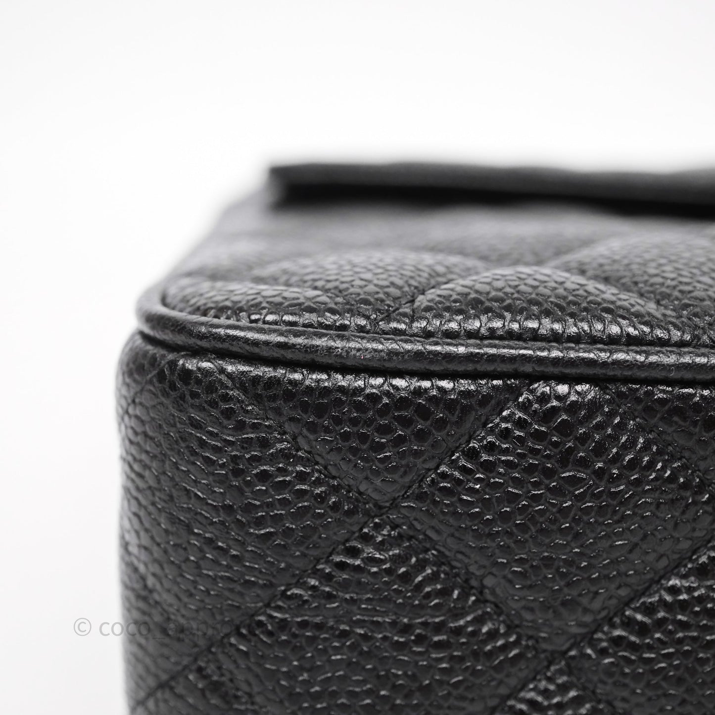 Chanel Vintage Camera Bag Coco Crush Black Caviar Gold Hardware