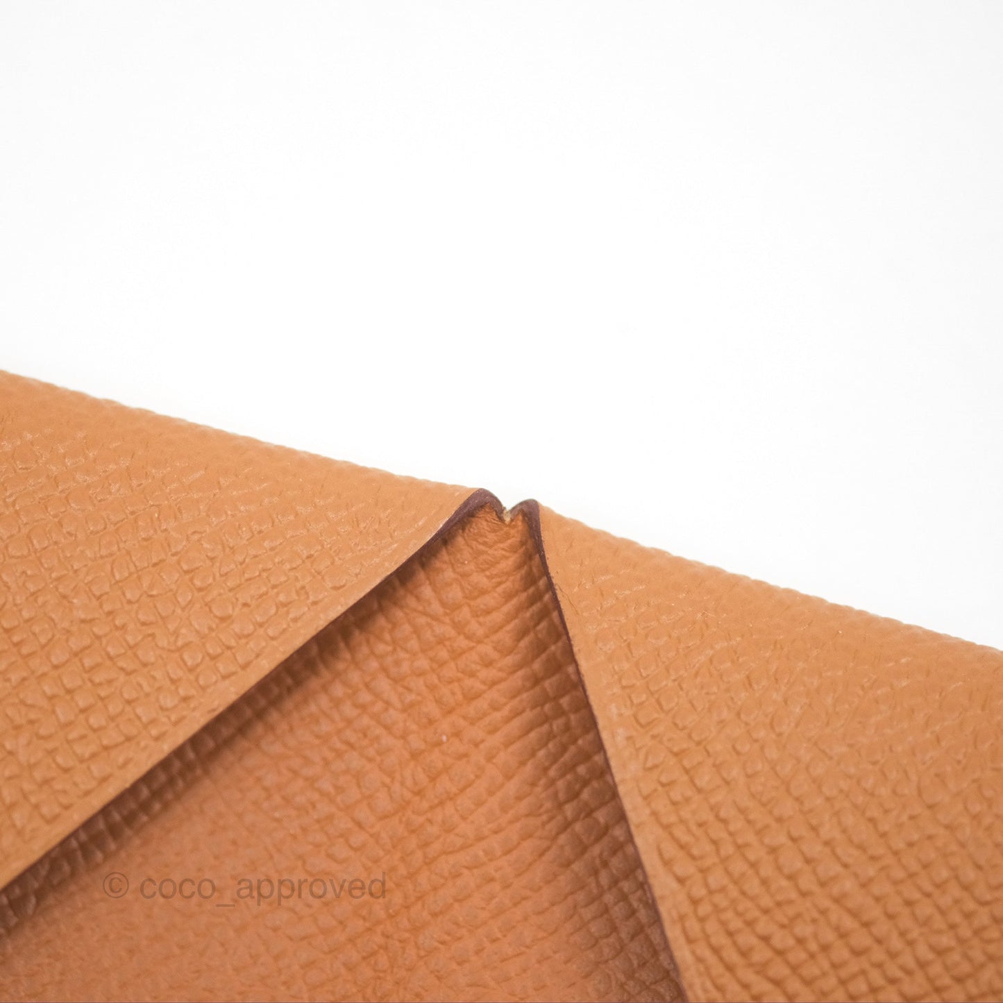 Hermès Calvi Card Holder 37 Gold Epsom Palladium Hardware