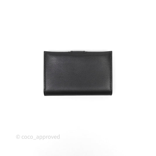 Hermes Porte-Cartes R.M.S Veau Evergrain Noir