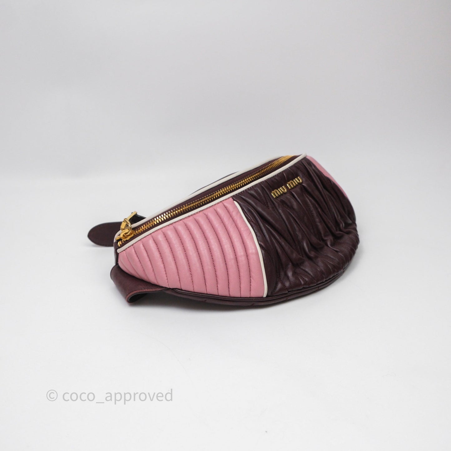 Miu Miu Bumbag Burgundy/Pink Gold Hardware