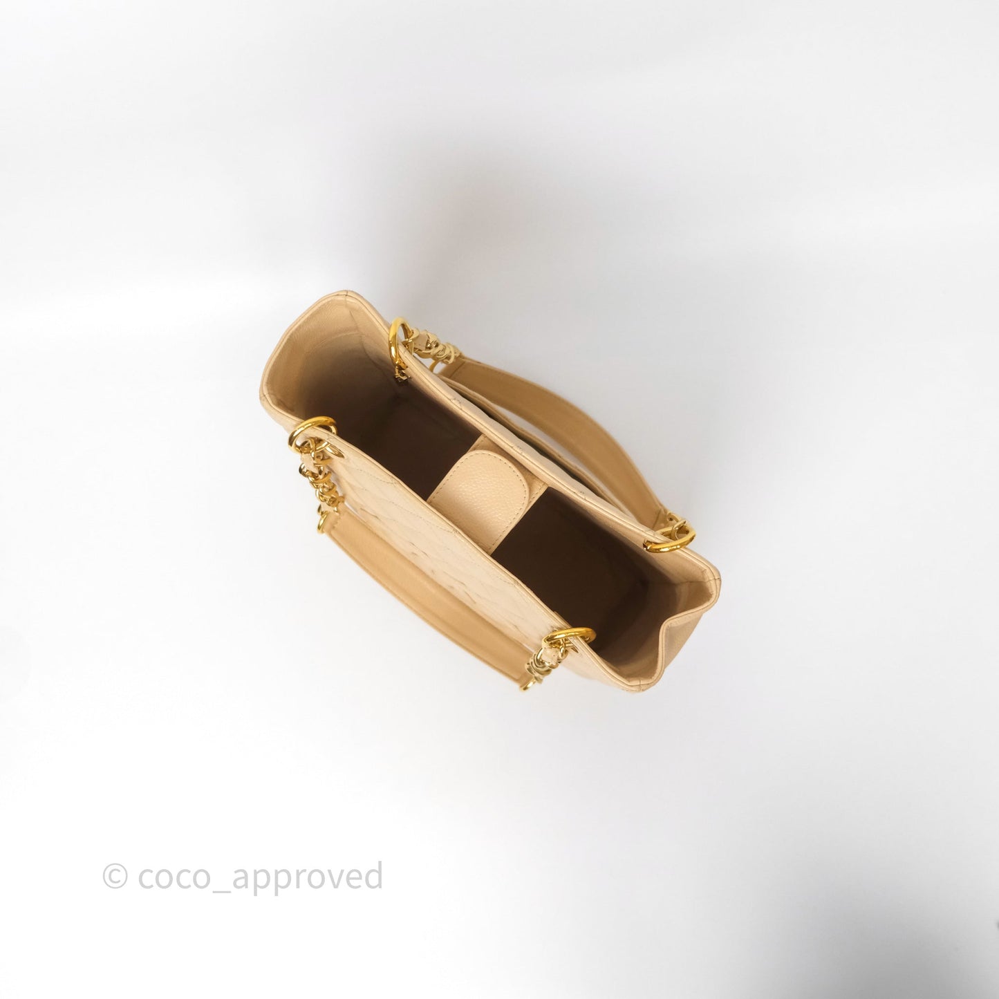 Chanel PST Tote Beige Caviar Gold Hardware