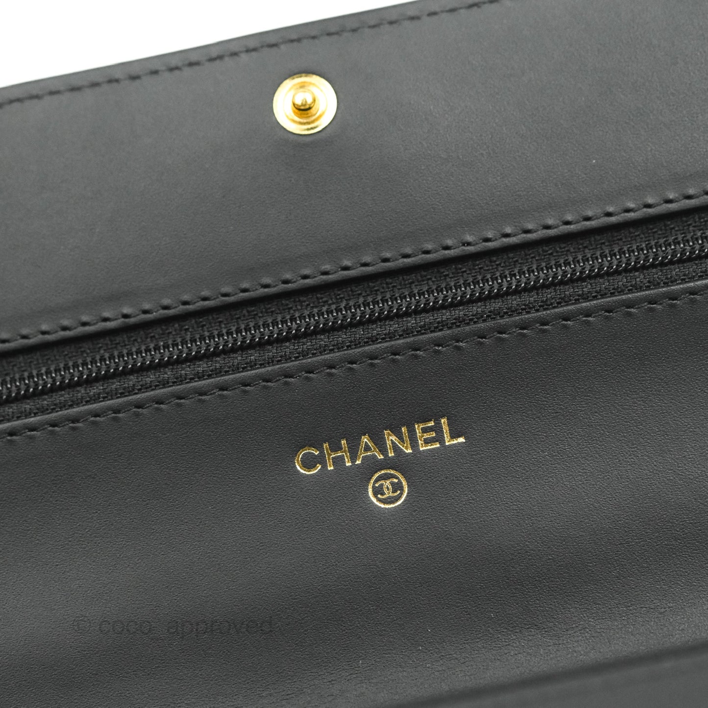 Chanel Quilted Reissue WOC Black Glazed Crumpled Calfskin Aged Gold Hardware