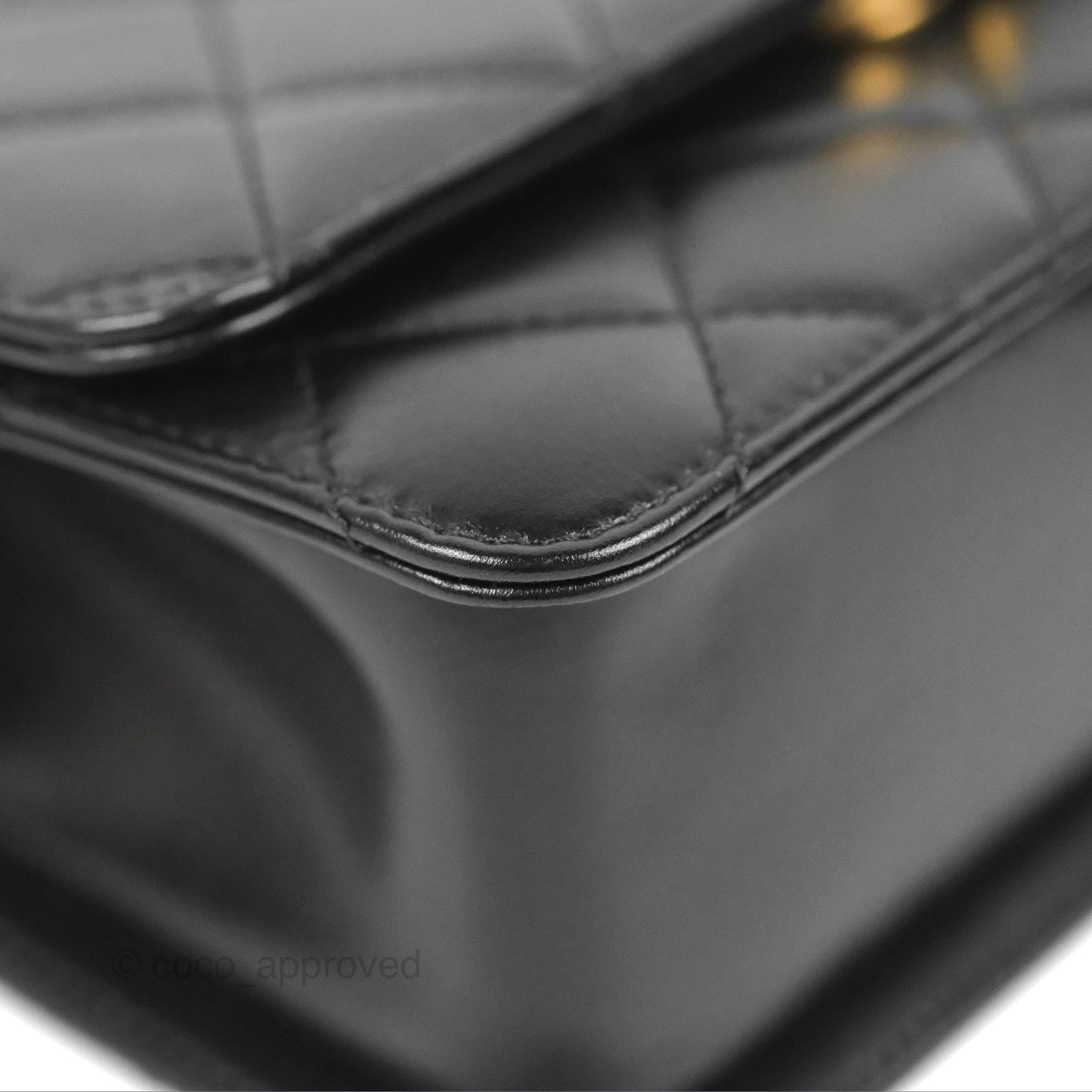 Chanel Quilted Mini Perfect Fit Adjustable Black Calfskin Aged Gold Hardware