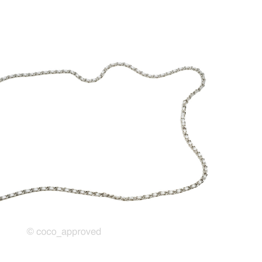Chanel Quilted Wallet on Chain WOC Silver Lambskin Silver Hardware