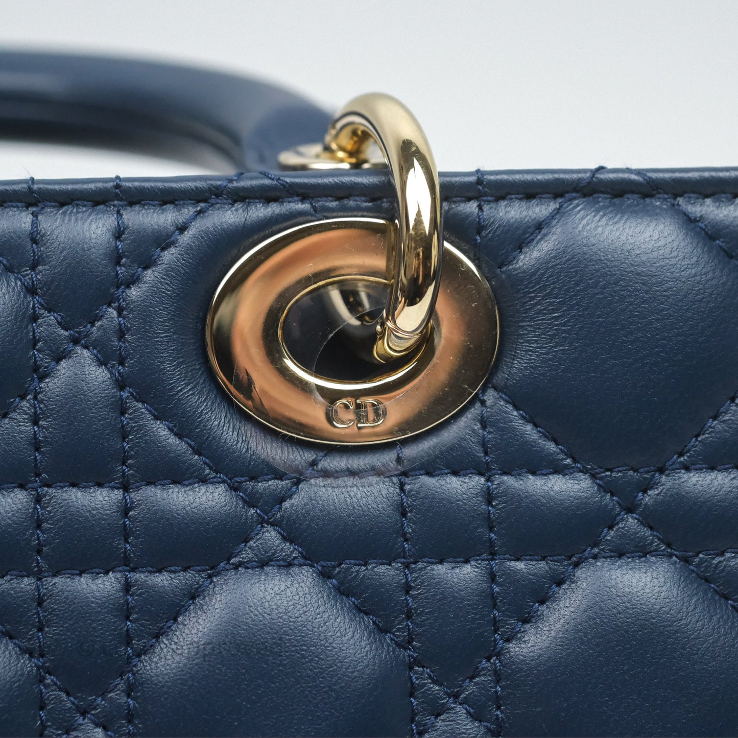 Christian Dior Medium Lady D-Joy Bag Deep Ocean Blue Cannage Lambskin