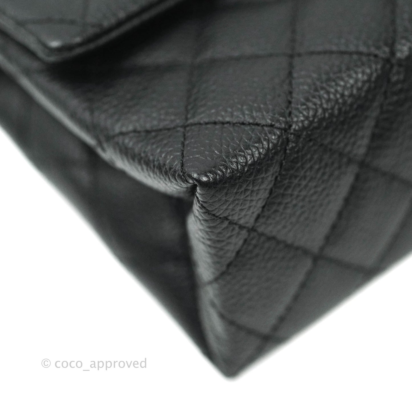 Chanel Reissue Quilted Caviar Belt Bag Black Silver Hardware