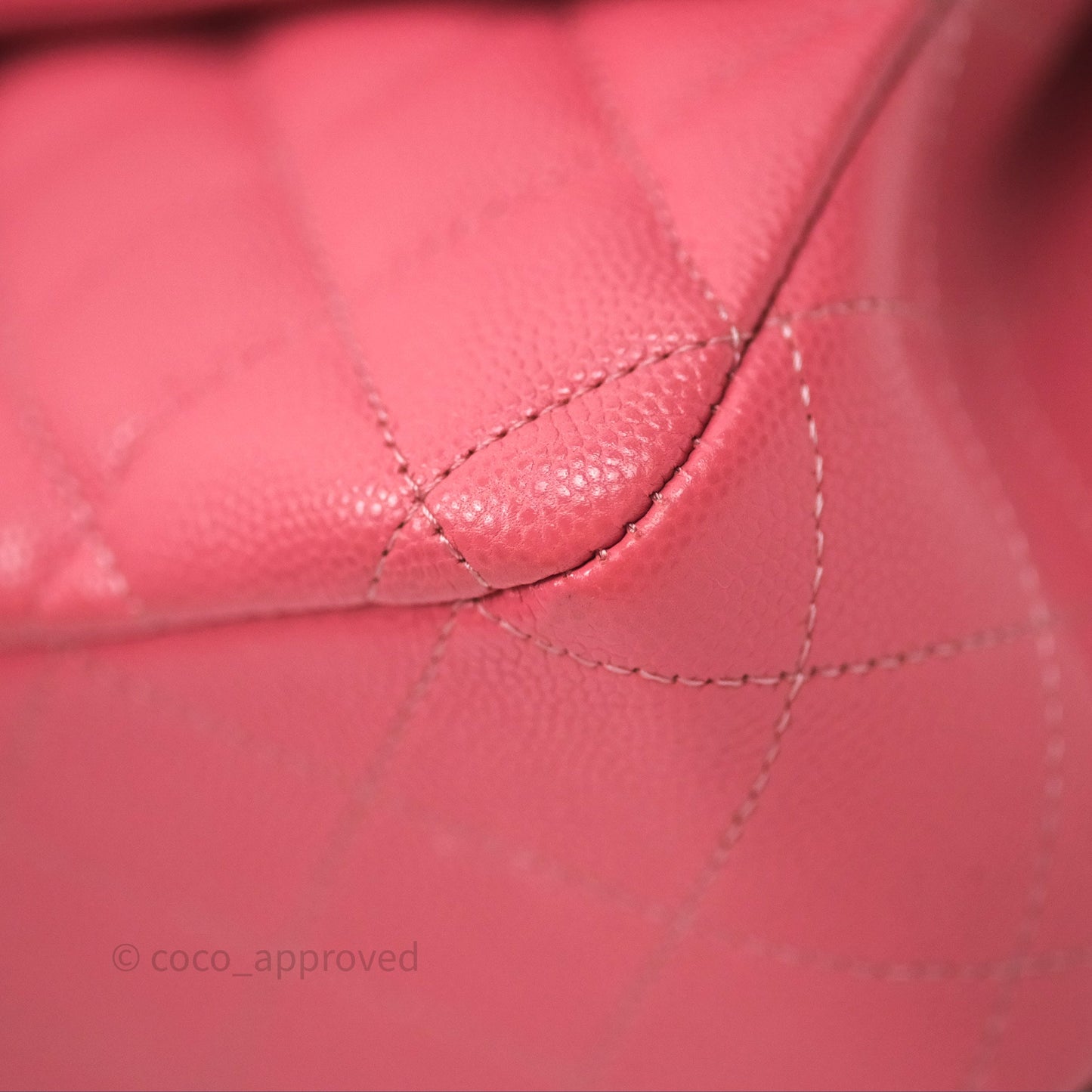 Chanel Classic M/L Medium Flap Quilted Pink Caviar Gold Hardware