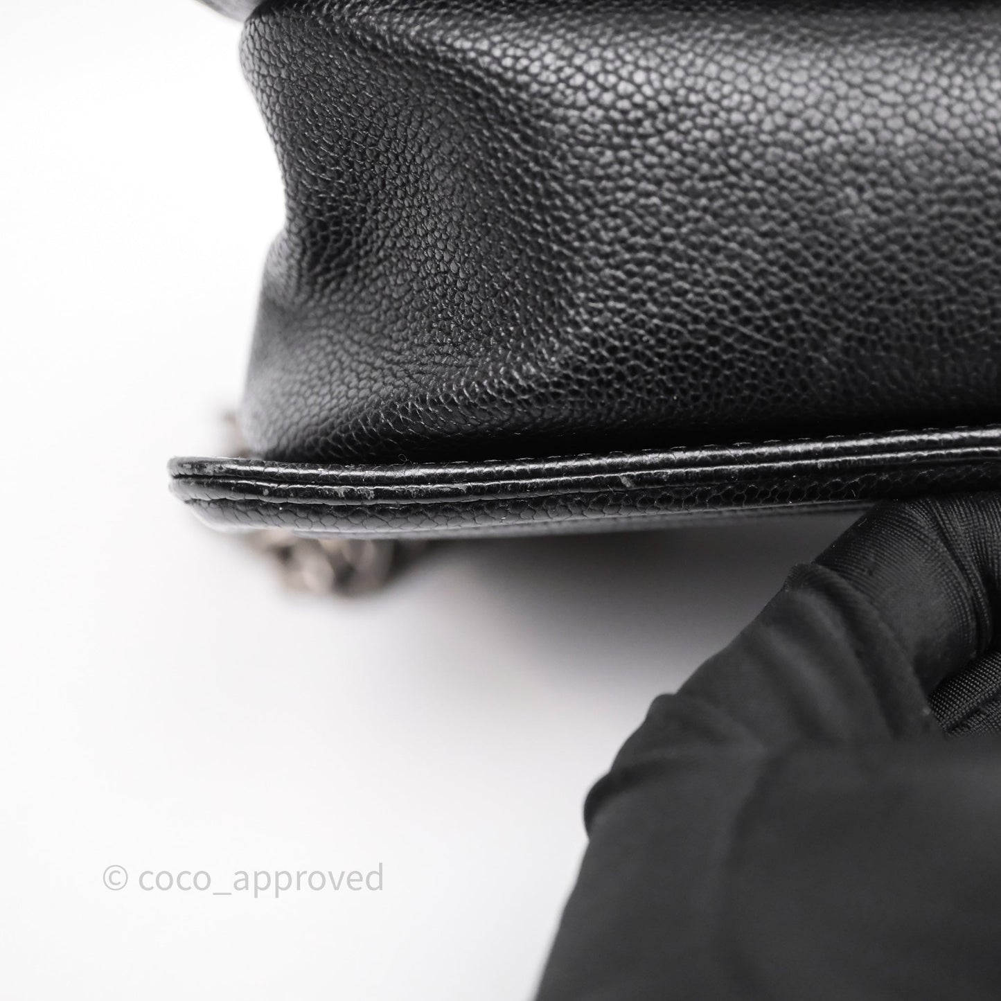 Chanel Quilted New Medium Boy Black Caviar Ruthenium Hardware