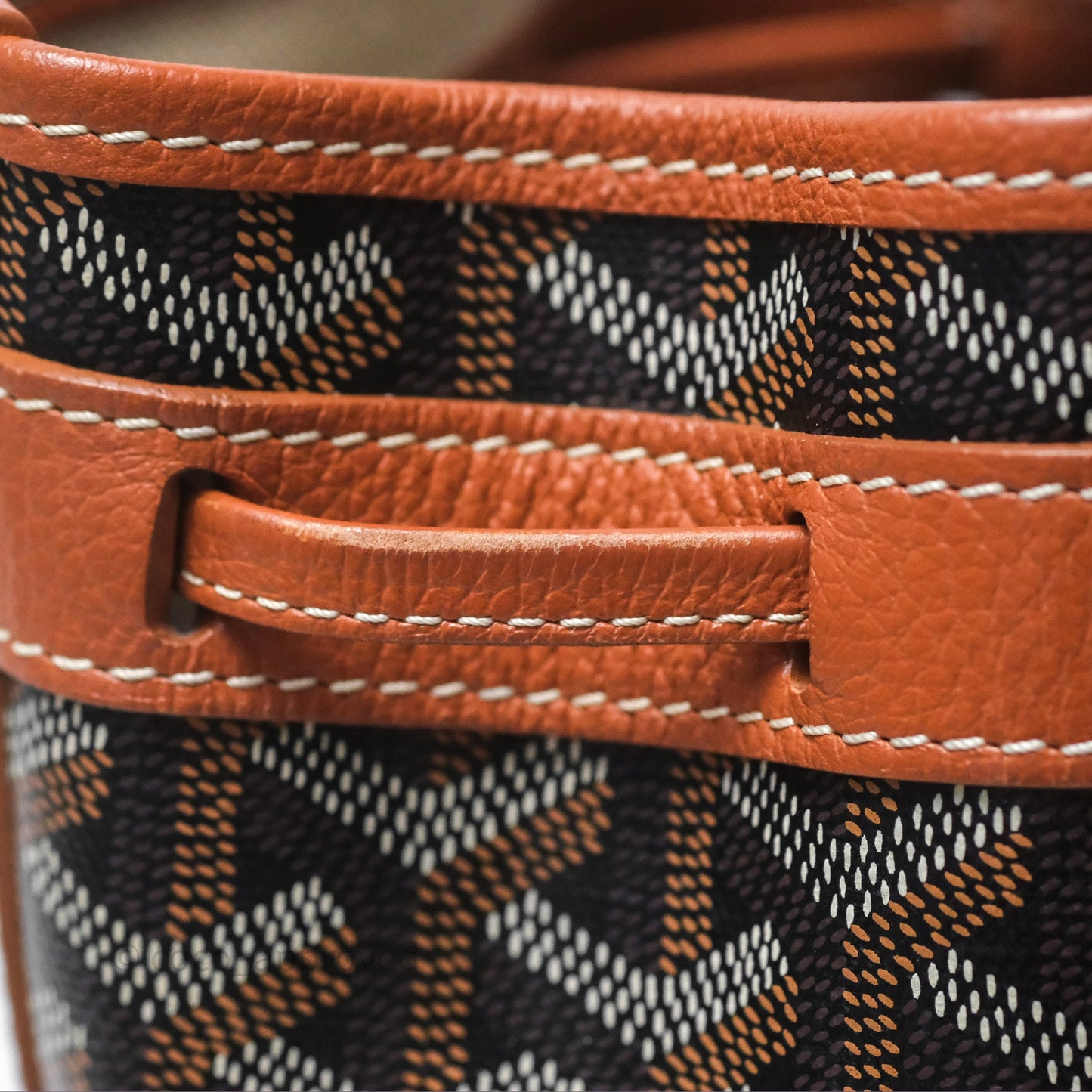 Goyard Petit Flot Bucket Bag Black & Tan Goyardine
