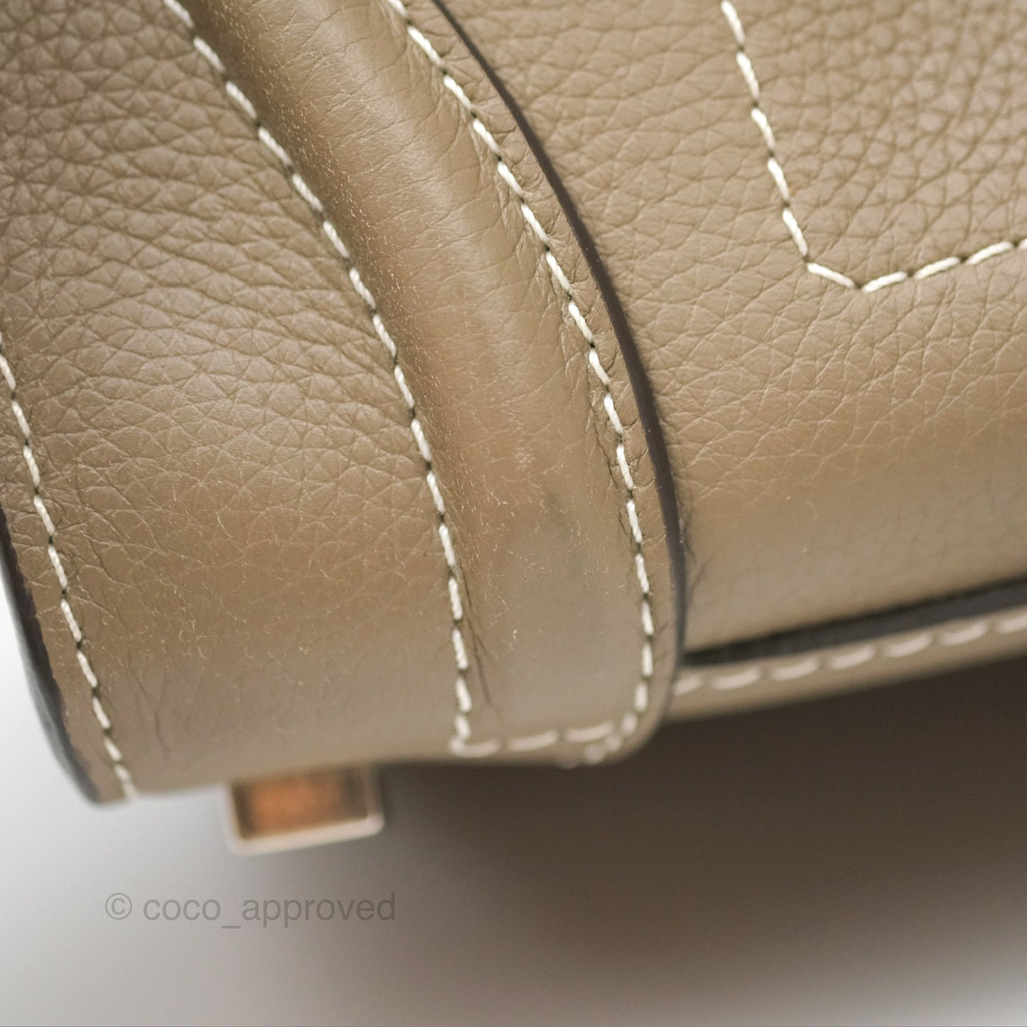 Celine Micro Luggage Bag Souris Drummed Calfskin