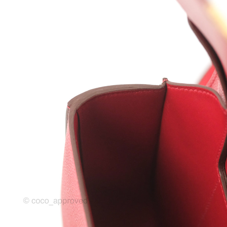 Hermès Della Cavalleria Mini Bag Rouge Piment Epsom Gold Hardware
