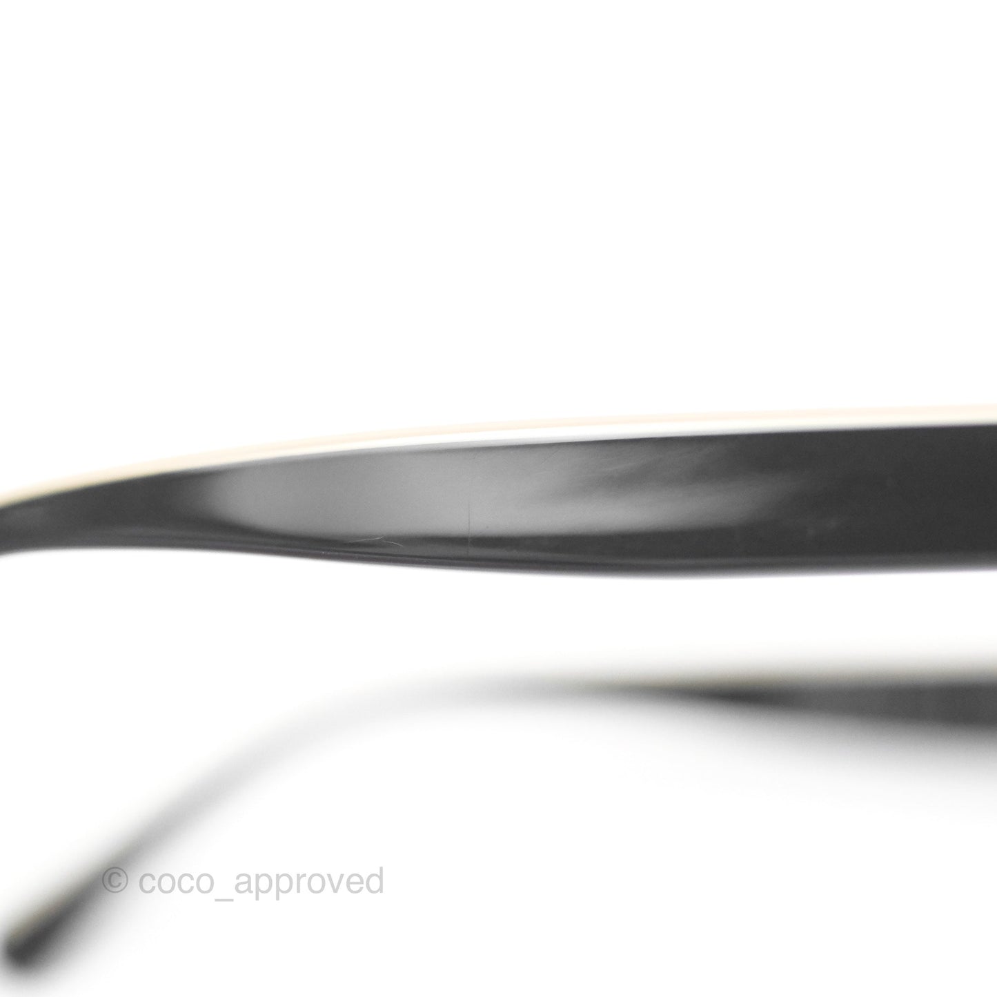 Chanel Acetate Square Sunglasses Black/Beige