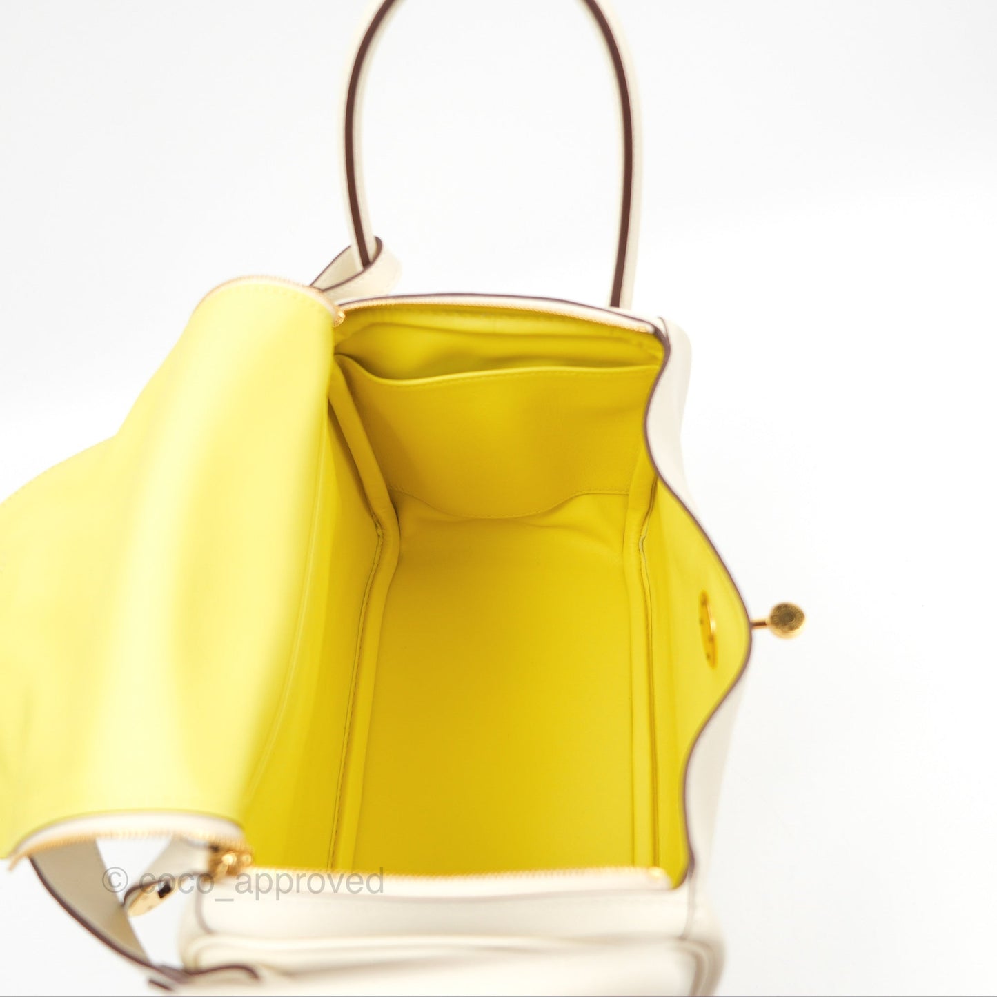 Hermès Lindy 26 Nata/Lime Swift Gold Hardware