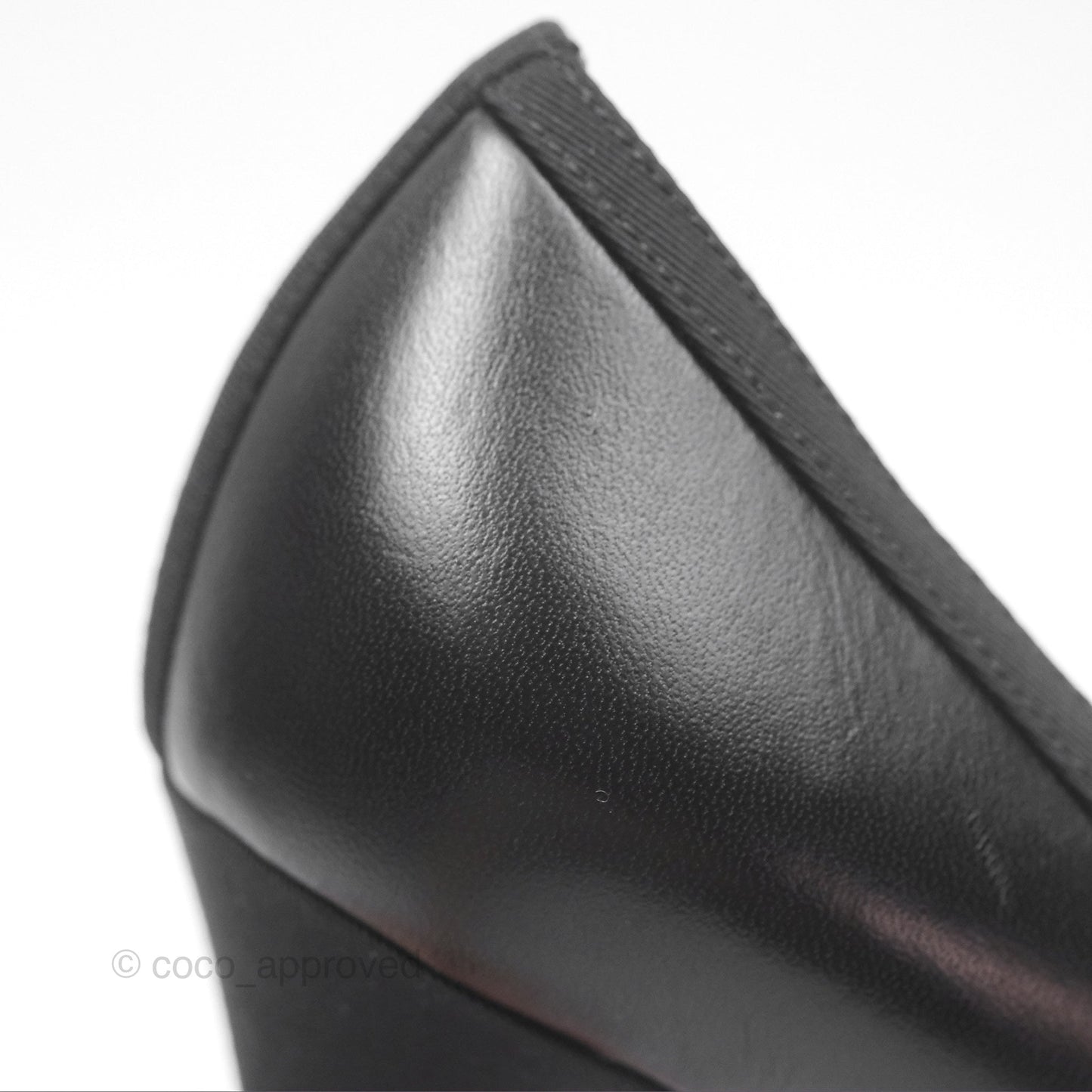 Chanel Classic Heels CC Black Lambskin Size 39.5