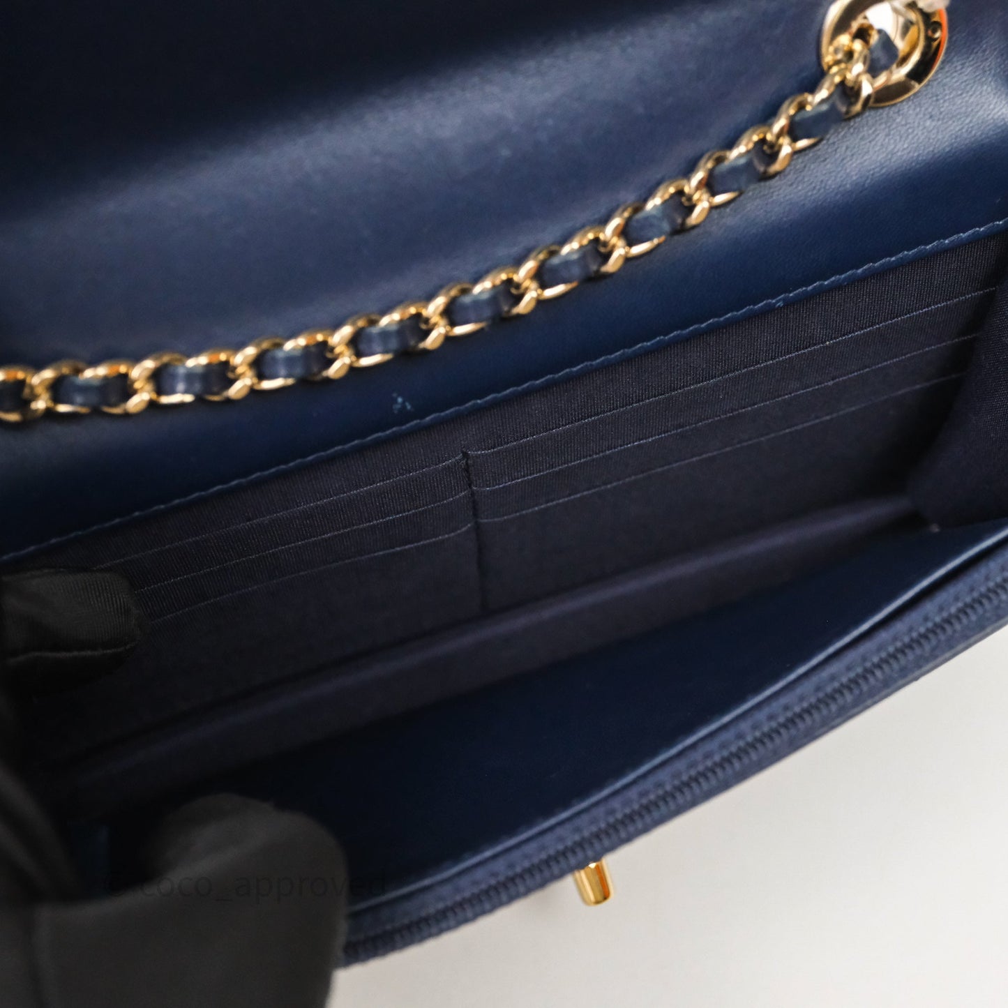 Chanel Trendy CC WOC Wallet On Chain Navy Lambskin Gold Hardware