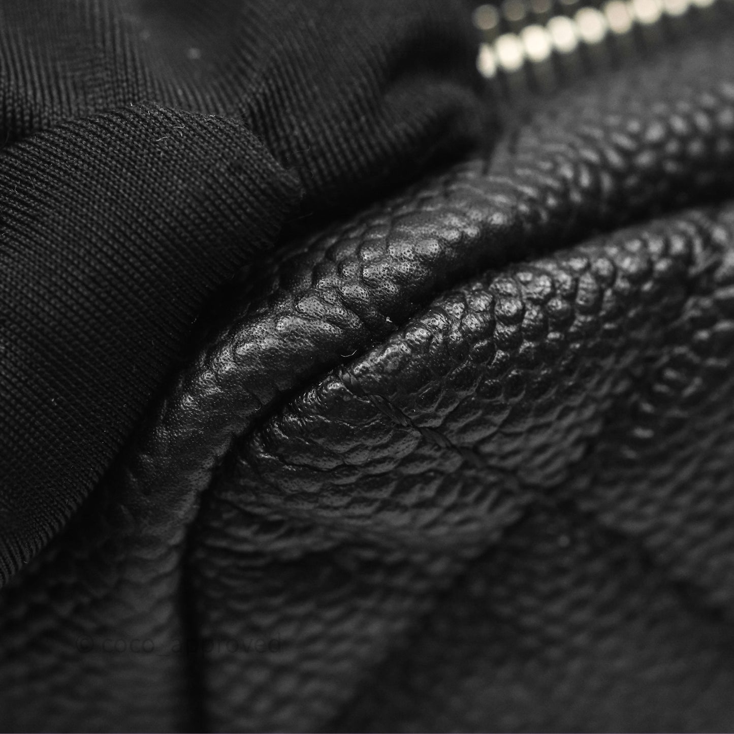 Chanel Quilted Easy Flap Bag Black Caviar Silver Hardware