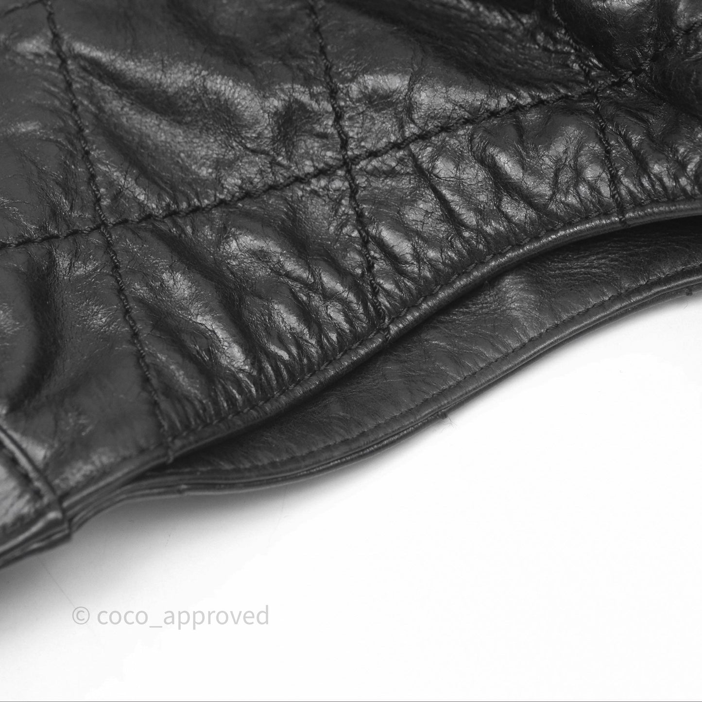 Chanel Quilted Coco Supple Hobo Black Aged Calfskin Ruthenium Hardware