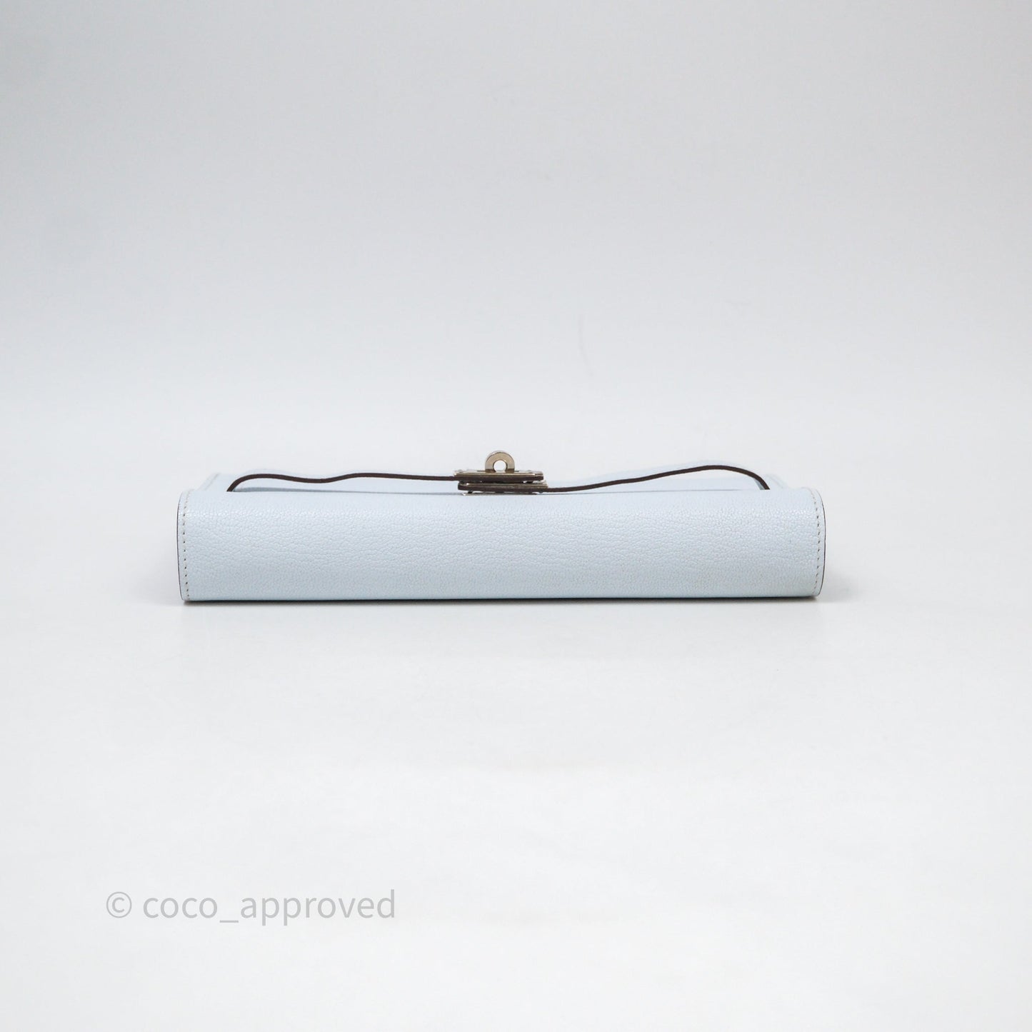 Hermès Kelly To Go Bleu Brume T0 Chèvre Mysore Palladium Hardware