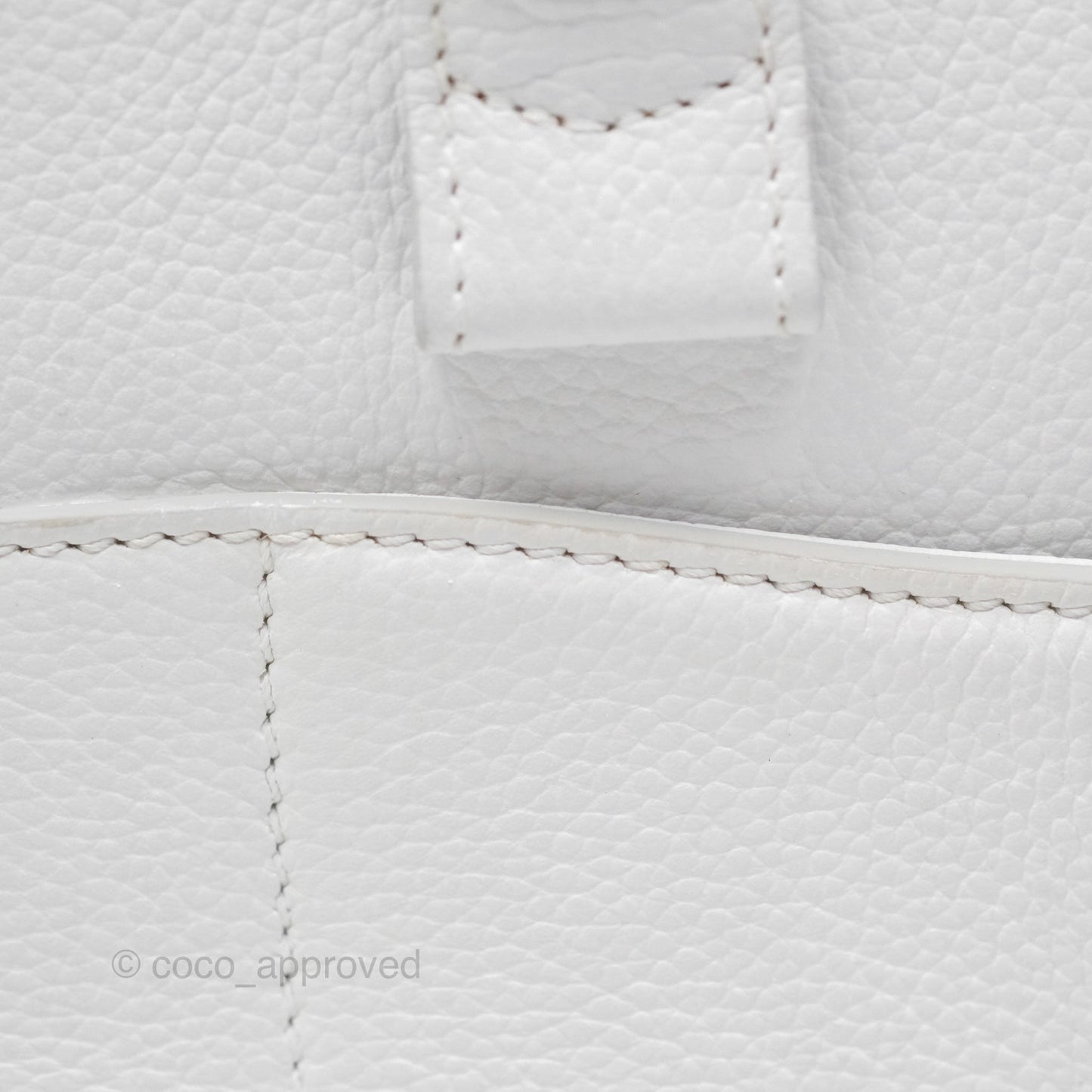 Chanel Mini Neo Executive Shopper Tote White Grained Calfskin Silver Hardware