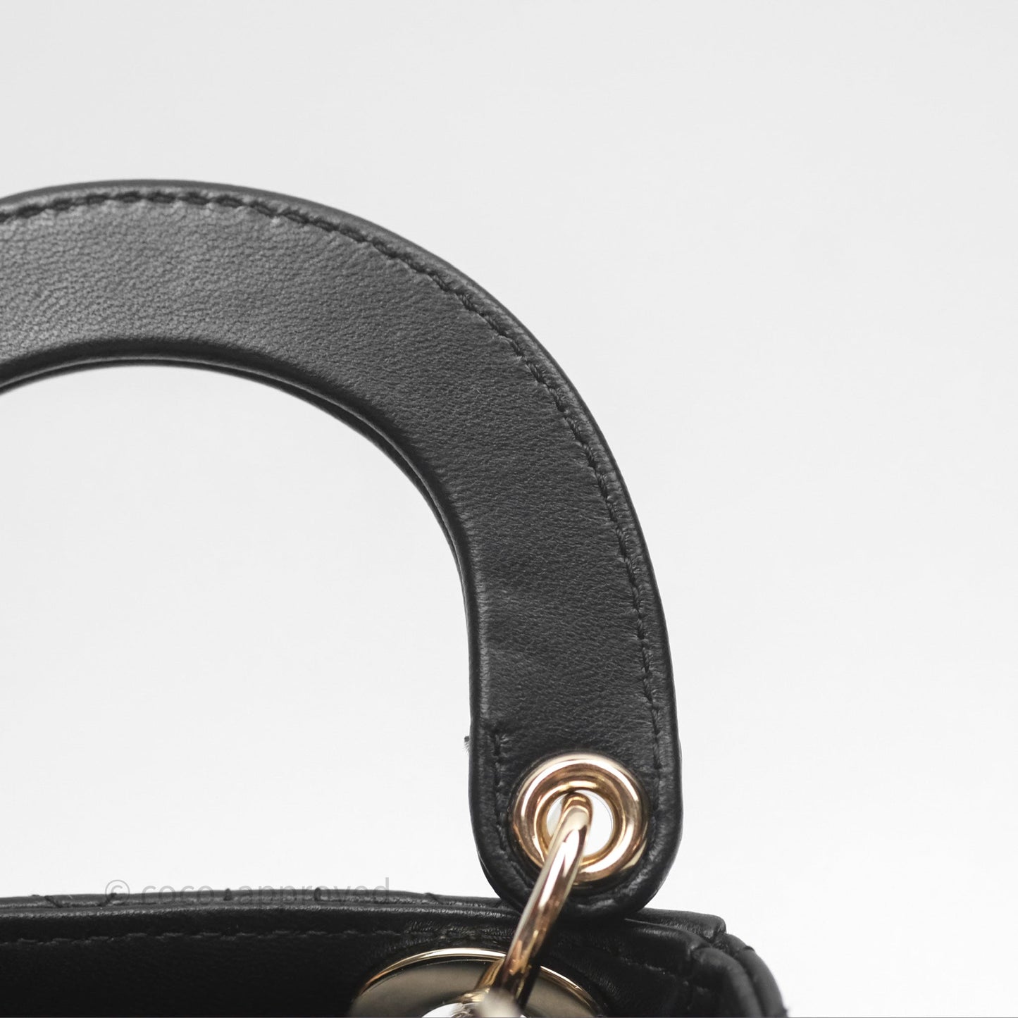 Christian Dior Micro Lady Dior Cannage Black Lambskin Gold Hardware