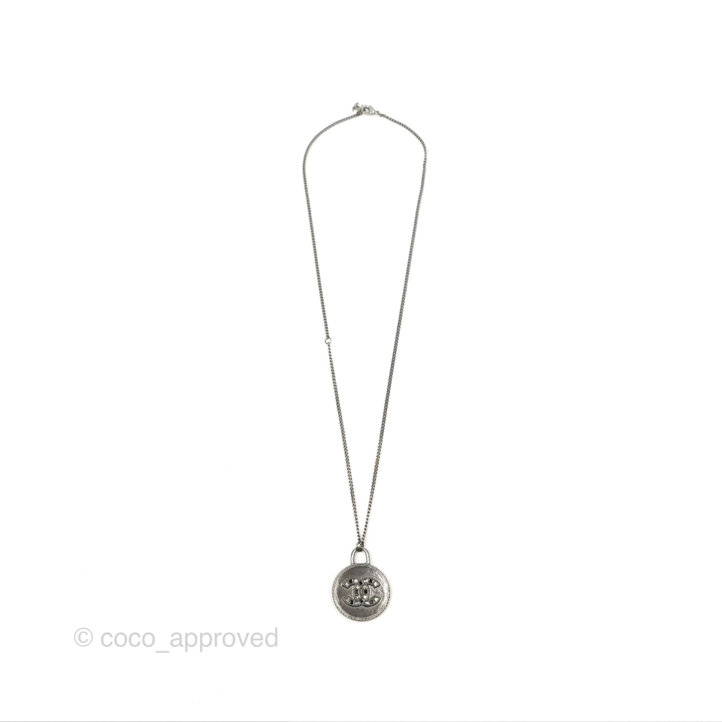 Chanel Round CC Necklace Crystal