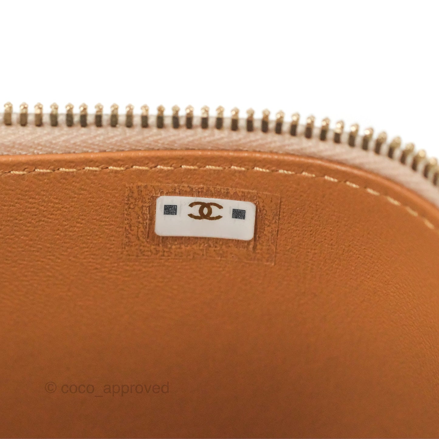 Chanel Vanity Rectangular Top Handle Ecru/Beige Lambskin Gold Hardware 23P
