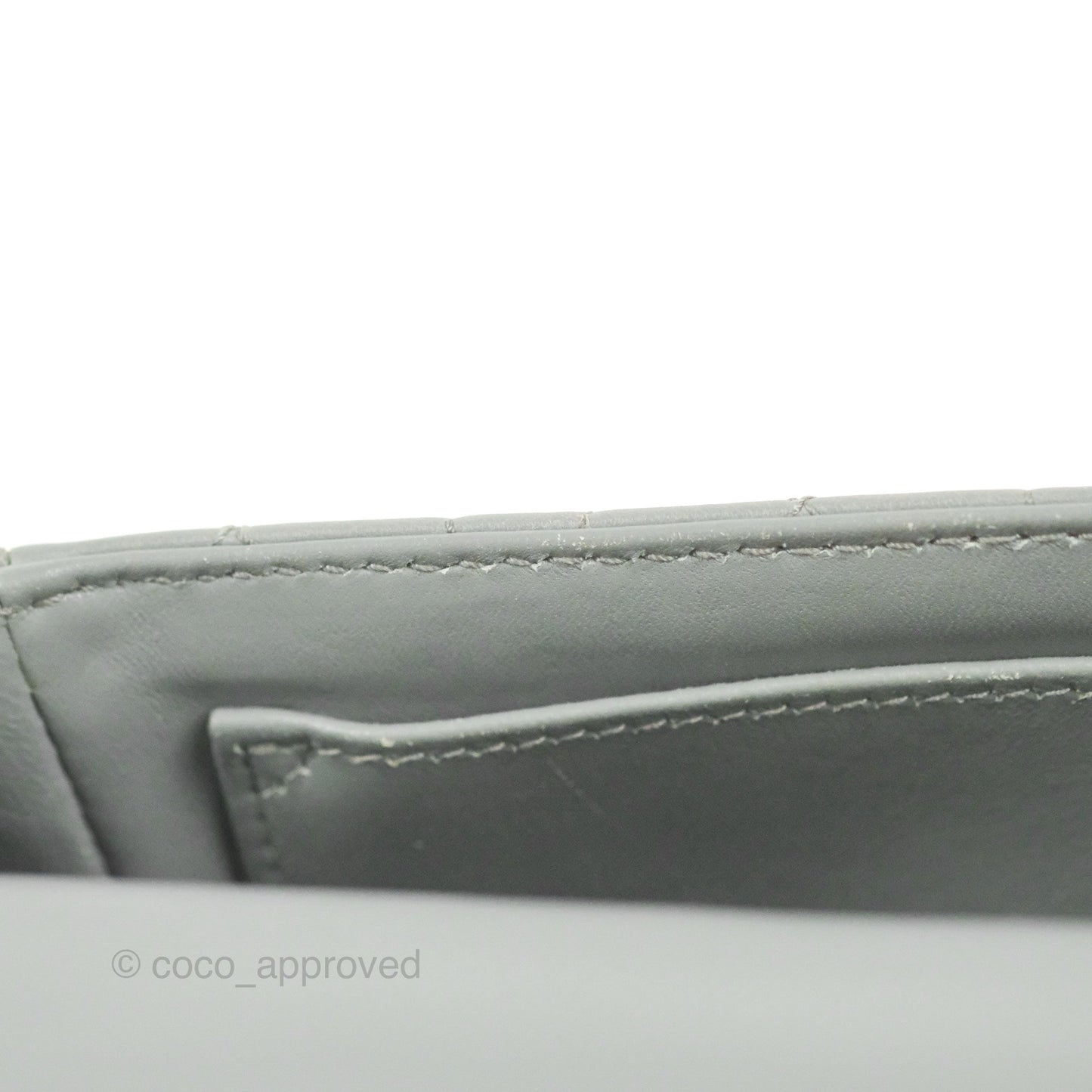 Dior Small Caro Bag Stone Gray Supple Cannage Calfskin