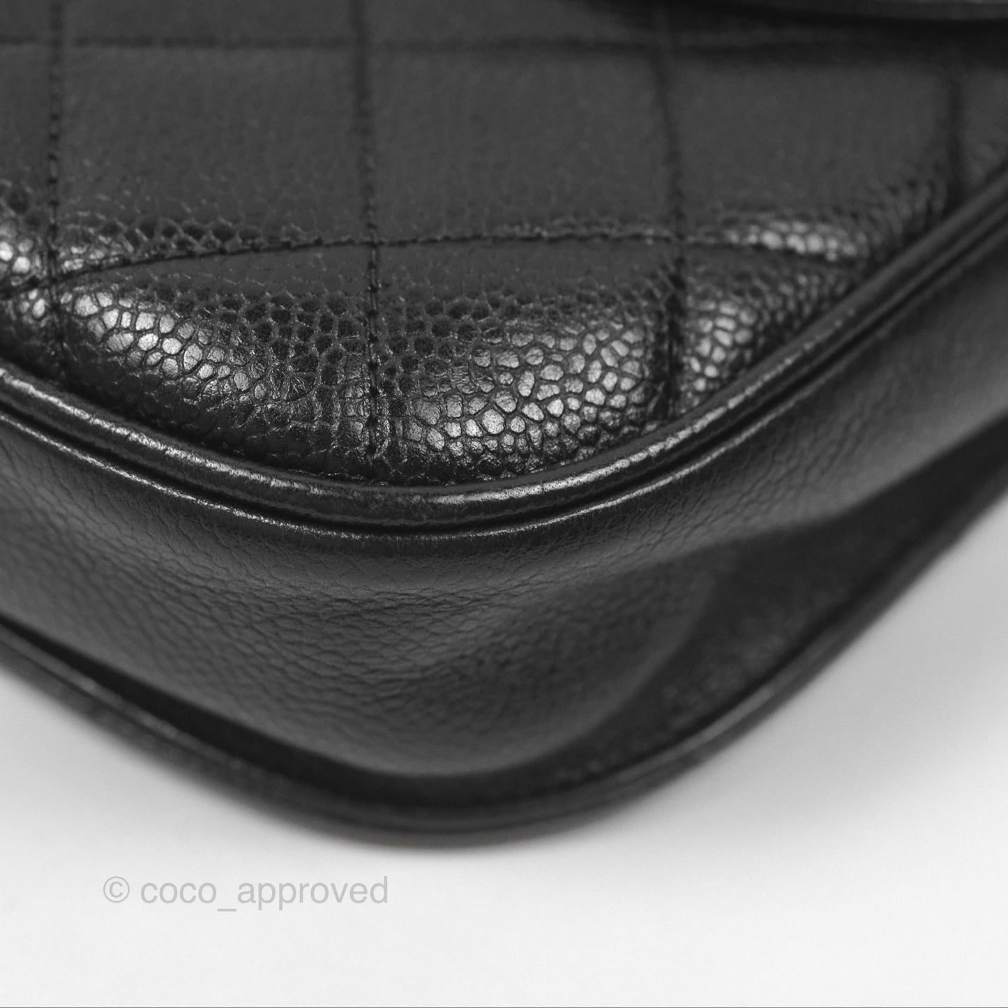 Chanel Vintage Belt Bag Black Caviar 24K Gold Hardware