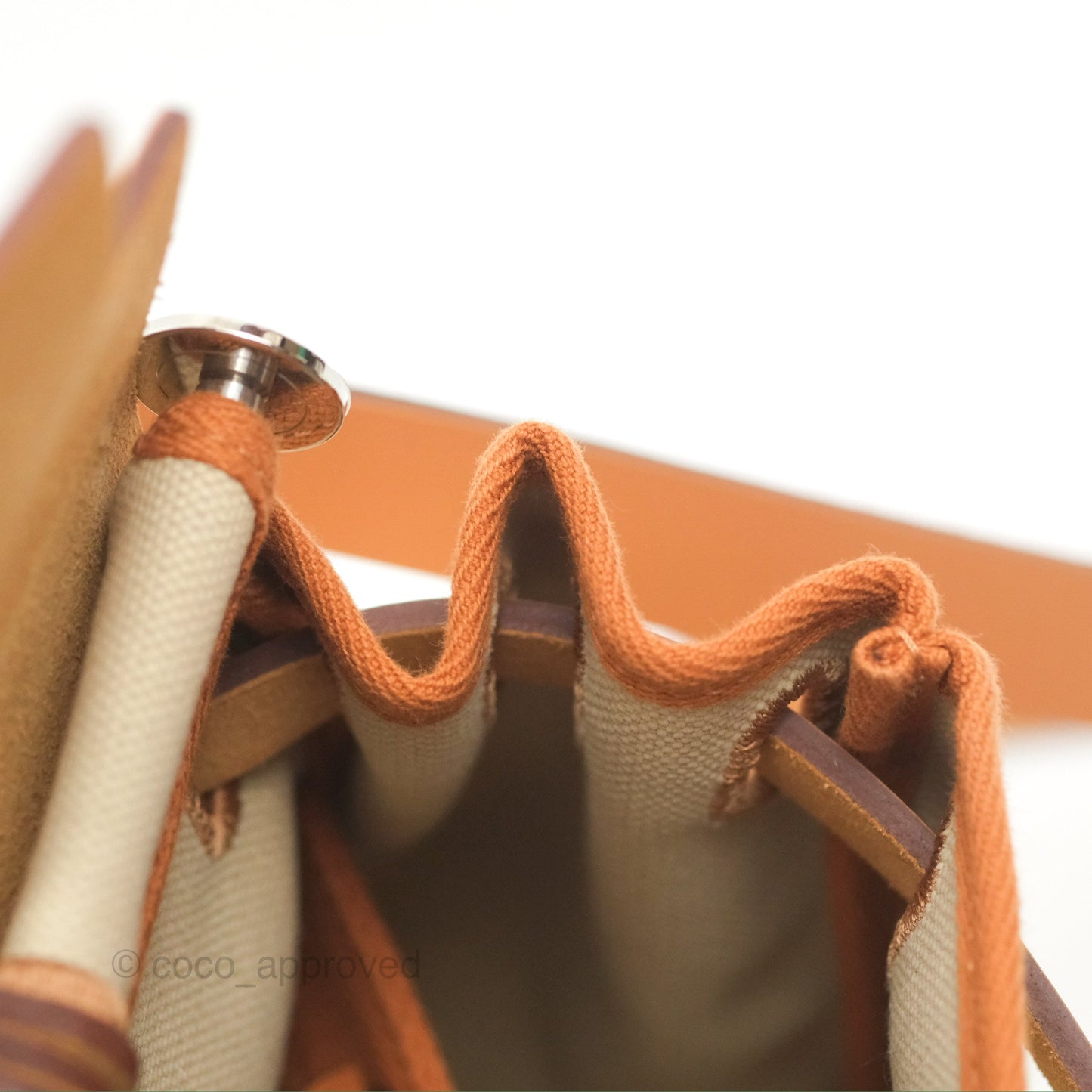 Hermès Herbag Zip 31 Retourne Beton / Nature Canvas Palladium Hardware