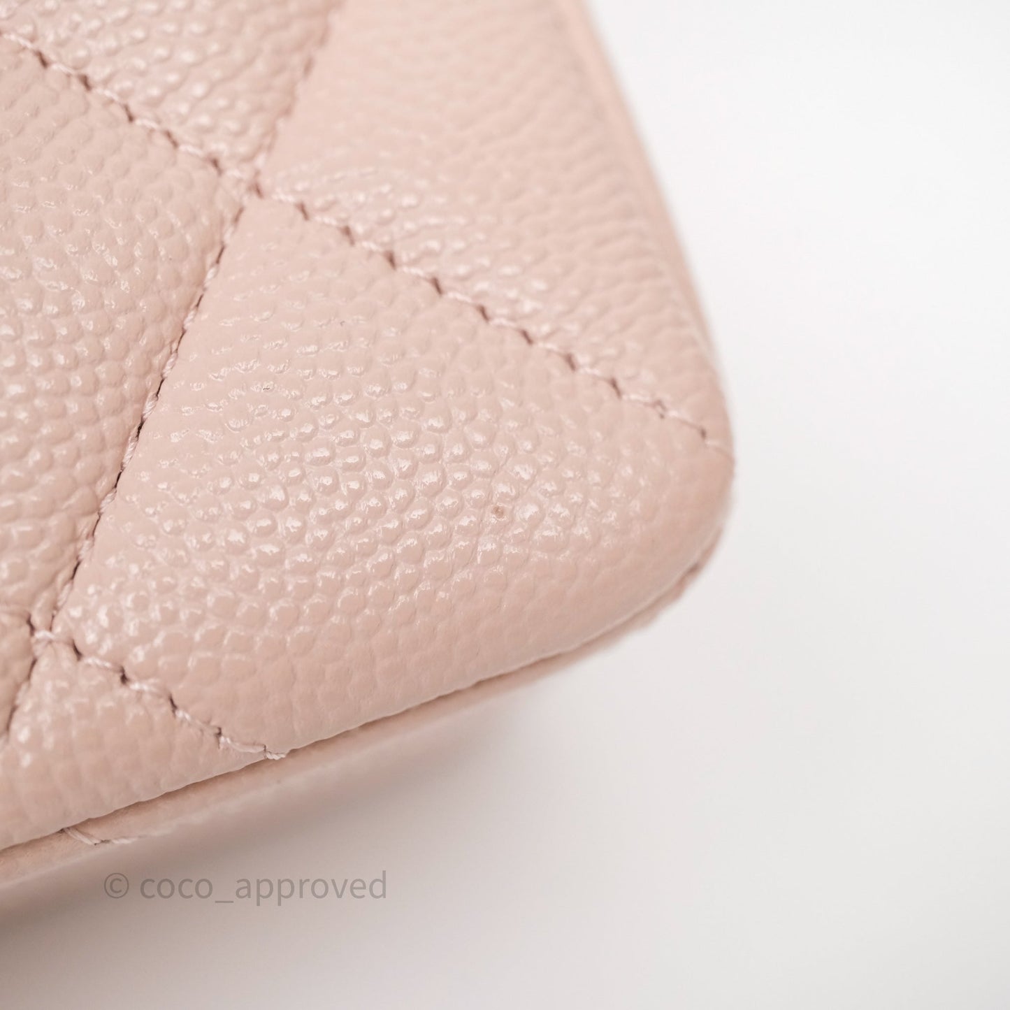 Chanel Small Classic Flap Quilted Light Pink Caviar Gold Hardware