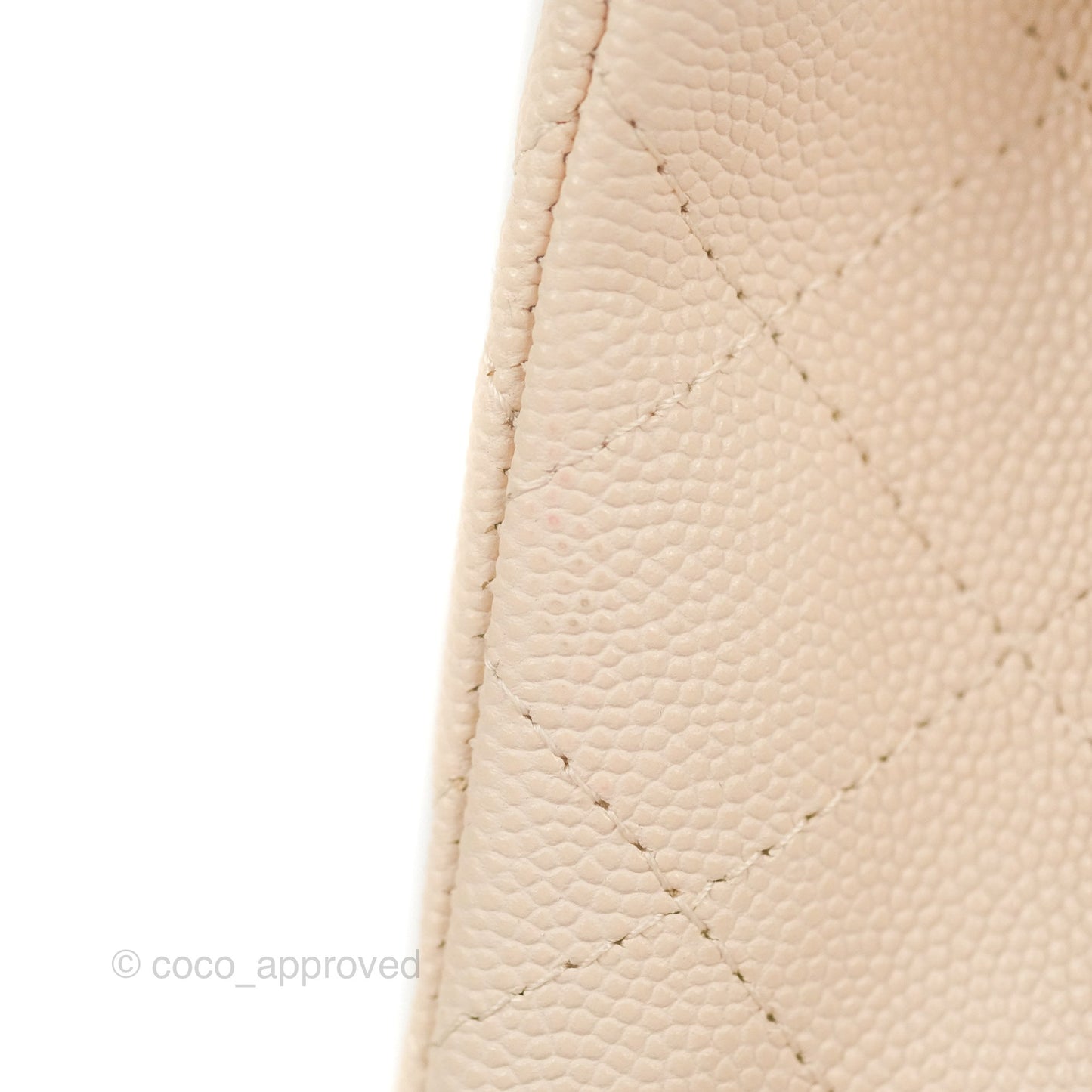 Chanel Small Classic Quilted Flap Light Ivory Beige Caviar Gold Hardware 20C