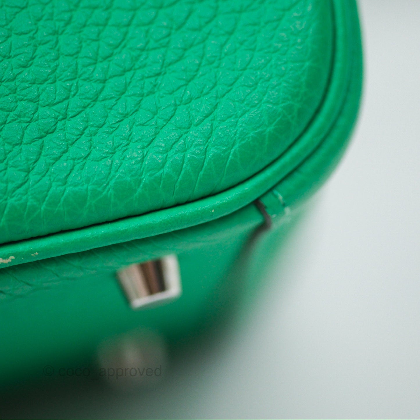 Hermès Mini Lindy 20 Menthe 6W Clemence Palladium Hardware