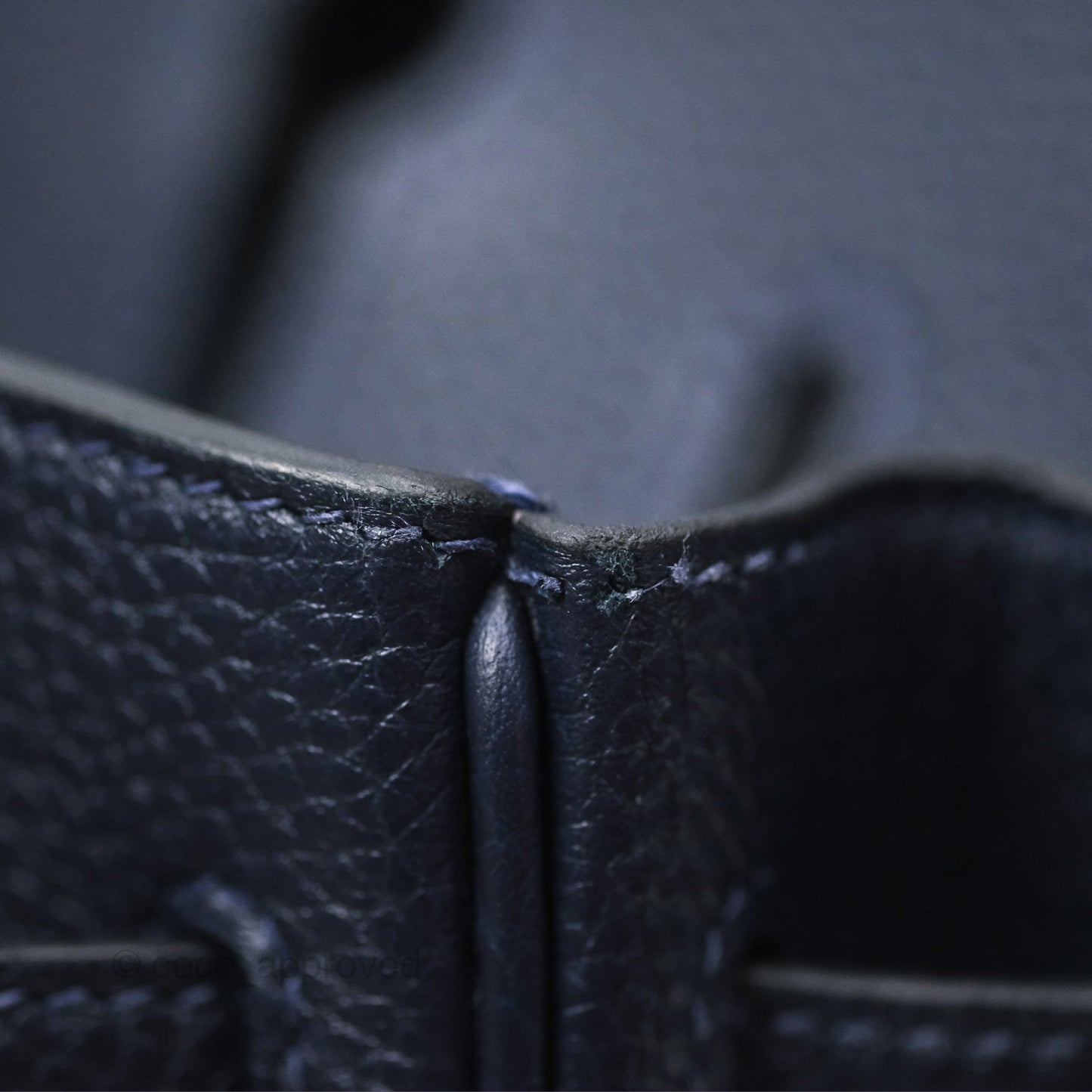 Hermès Birkin 25 Retourne Bleu Nuit 2Z Togo Gold Hardware