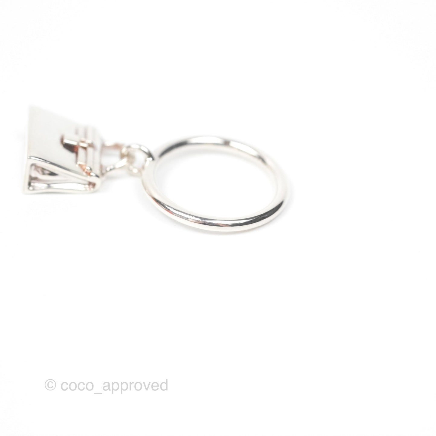 Hermès Amulettes Kelly Ring Sterling Silver Size 52
