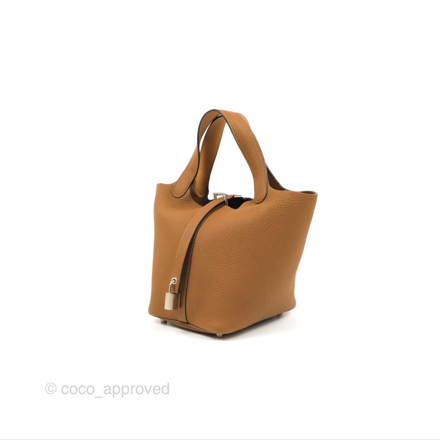 Hermès Picotin Lock 18 PM Eclat Alezan/Biscuit Clemence Silver Hardware