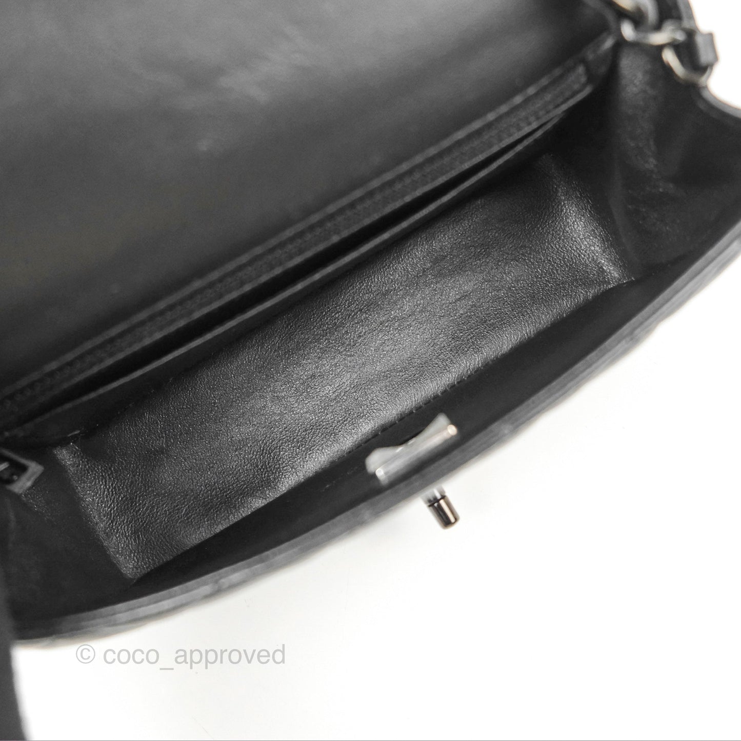 Chanel Quilted Mini Rectangular So Black Lambskin