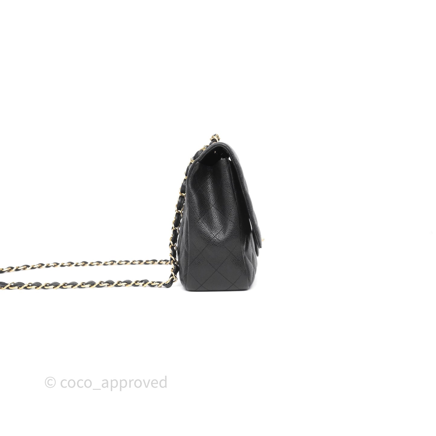 Chanel Jumbo Single Flap Black Caviar Gold Hardware⁣⁣