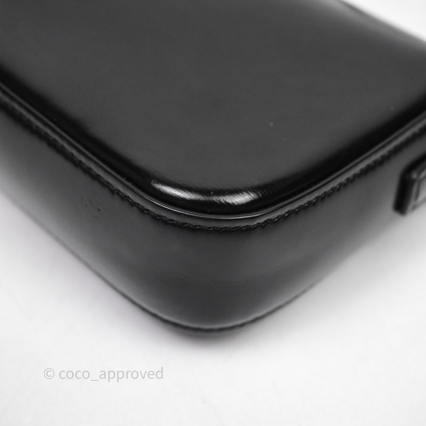 Celine Triomphe Shoulder Bag Black Calfskin