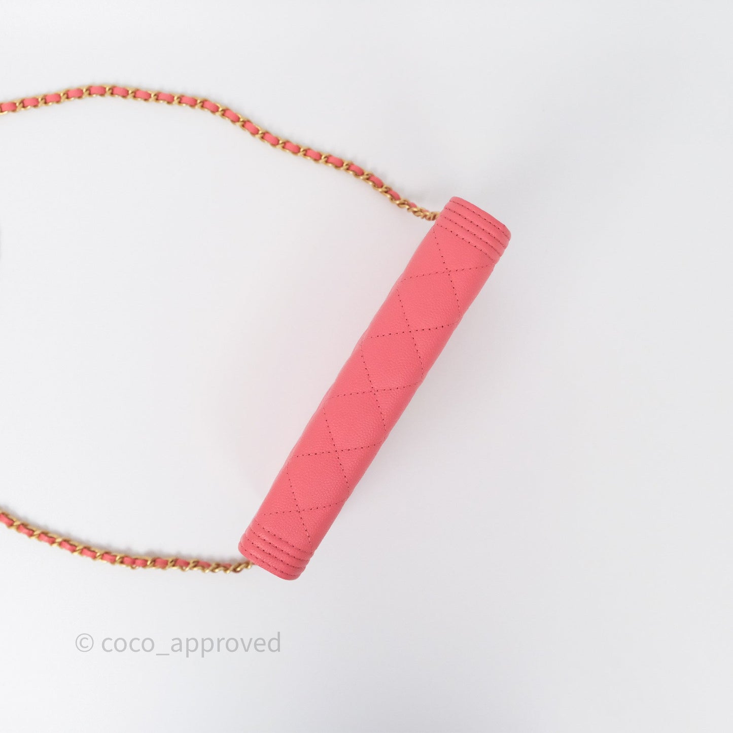 Chanel Boy Wallet on Chain WOC Quilted Dark Pink Caviar Aged Gold Hardware